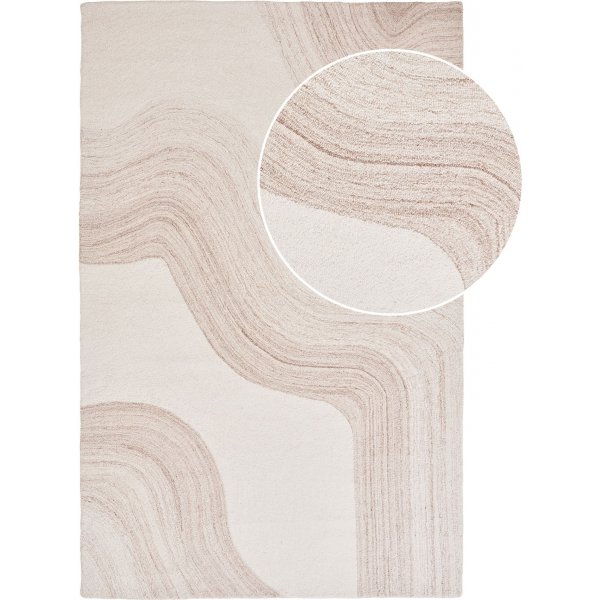 Surat teppe 230 x 160 cm - Lysebrunt/Elfenben