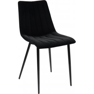 Kayla stol - Svart fløyel + Møbelføtter Kayla stol - Svart fløyel + Møbelføtter