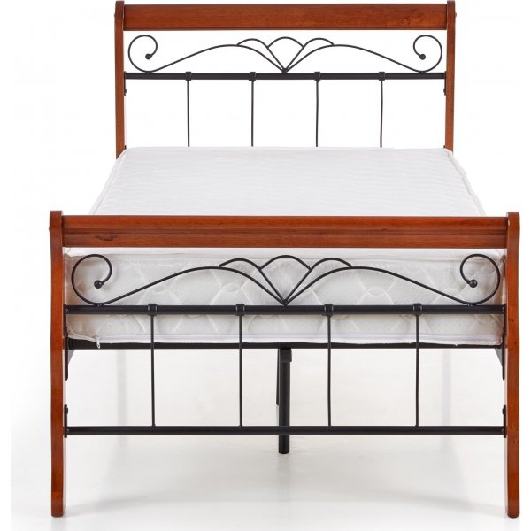 Anika 90 cm seng - antikk kirseb�r/svart