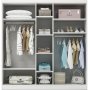 Henna garderobe 175 x 50 x 210 cm - Hvit