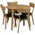 Amino stol - Oljet eik / svart ko-lr + Mbelftter
