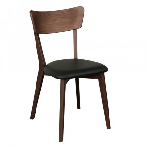 Amino brun stol med svart sete