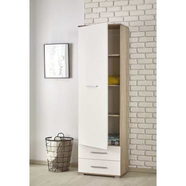 Garderobe Abdel - Hvit/eik Garderobe Abdel - Hvit/eik