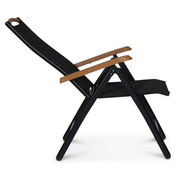 Ekenäs stillingsstol - Svart aluminium / Polywood + Møbelrengjøring Ekenäs stillingsstol - Svart aluminium / Polywood + Møbelrengjøring