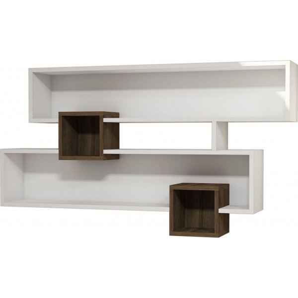 Karen vegghylle - Valnøtt/hvit Karen vegghylle - Valnøtt/hvit
