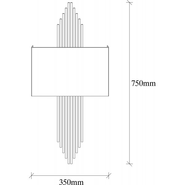 Harmonisk vegglampe - Sort/sølv Harmonisk vegglampe - Sort/sølv