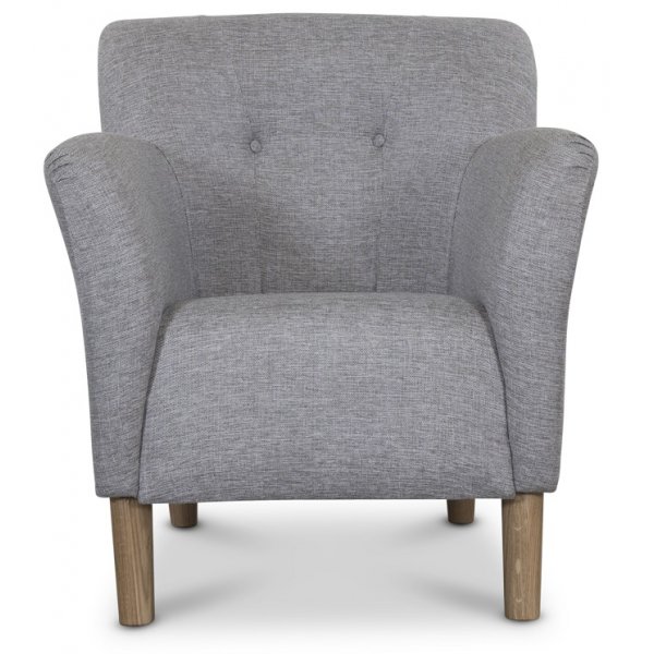 Le Grande klubblenestol i grått stoff Le Grande klubblenestol i grått stoff