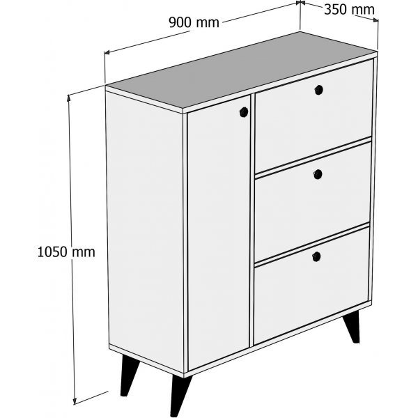 Bella skoskap - Hvit Bella skoskap - Hvit
