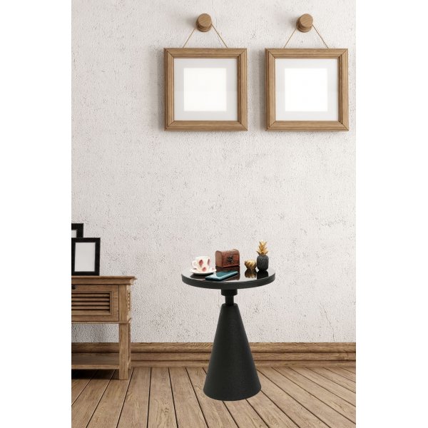 Kalk sidebord Ø42 cm - Sort Kalk sidebord Ø42 cm - Sort