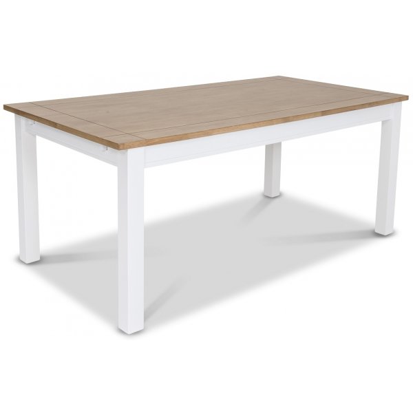 Skagen spisebord 180 cm - Hvit/Eik beis