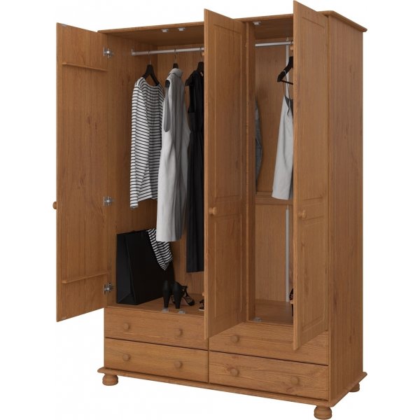 Richmond garderobeskap med 3 dører - Brun Richmond garderobeskap med 3 dører - Brun