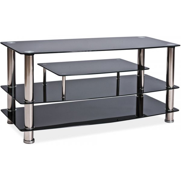 TV-benk Malibu - Krom/sort