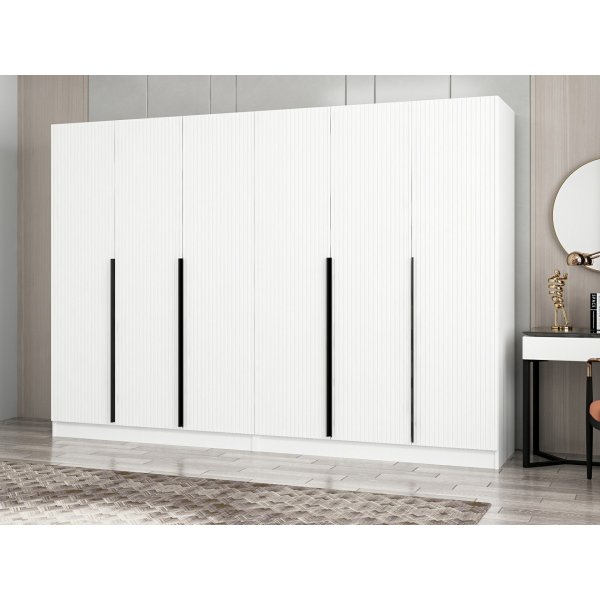 Cikani garderobeskap 270x52x210 cm, variant B - Hvit Cikani garderobeskap 270x52x210 cm, variant B - Hvit