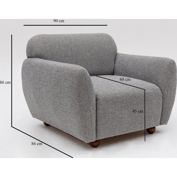 Eddy lenestol - Lysegrå Eddy lenestol - Lysegrå