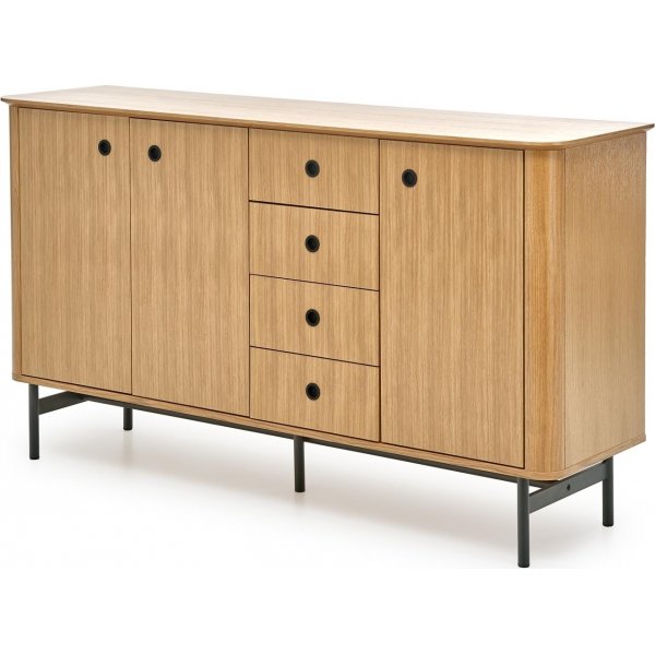 Giga kommode - Eik/sort