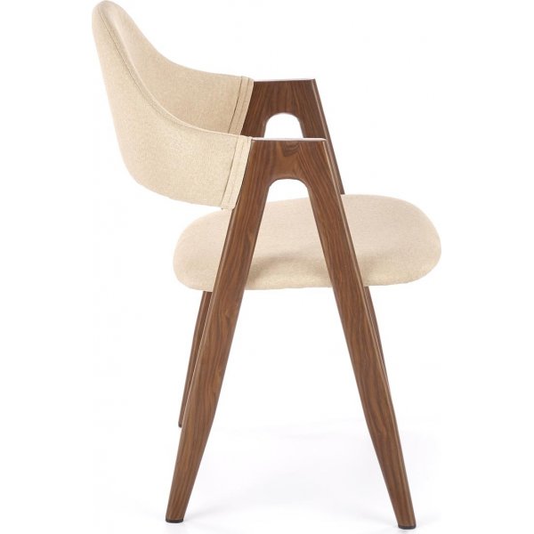 Spisestol valnøtt - Beige Spisestol valnøtt - Beige