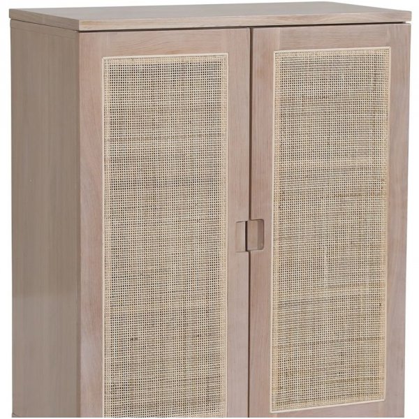 Level skap med dører i rotting - Whitewash Level skap med dører i rotting - Whitewash