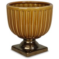 Krukke Grek på fot H18,5 cm - Gul Krukke Grek på fot H18,5 cm - Gul