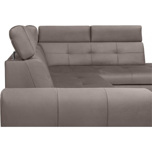 Matras hjørnesovesofa med åpen ende høyre - Grå Matras hjørnesovesofa med åpen ende høyre - Grå