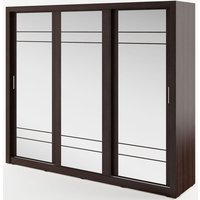 Mervyn garderobe med speil - Wenge Mervyn garderobe med speil - Wenge