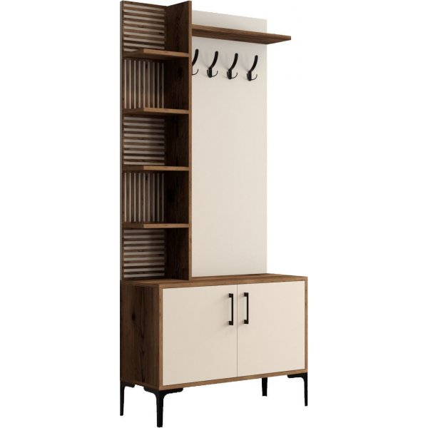 Viyana gangmøbel, 90 cm - Valnøtt/krem Viyana gangmøbel, 90 cm - Valnøtt/krem