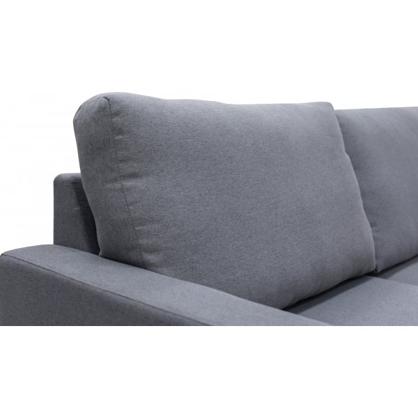 Nova gr� U-formet sofa med metallben - D2A