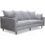 Gotland 3-seter buet sofa - Oxford gr + Mbelpleiesett for tekstiler