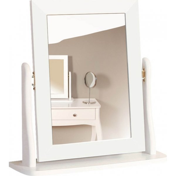 Barokk bordspeil - Hvit Barokk bordspeil - Hvit