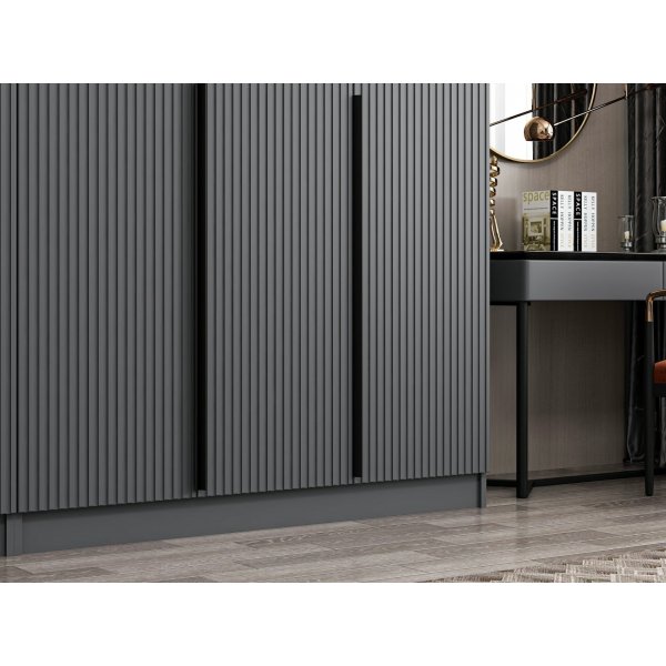 Cikani garderobeskap 225x52x210 cm - Antrasitt