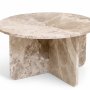 Level rundt salongbord i marmor 85 cm - Silver Diana