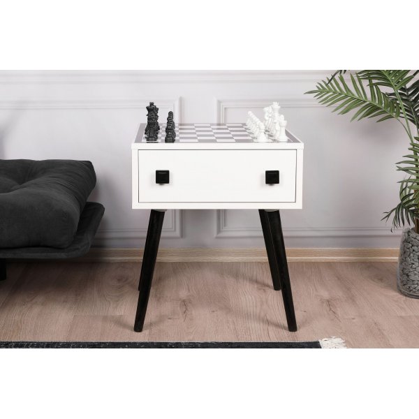 Chesso sjakkbord - Hvit/svart Chesso sjakkbord - Hvit/svart