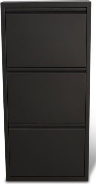Ramsj skoskap 3 stk. rom - Svart