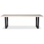 Bretagne spisebord 240 cm - Whitewash/svart