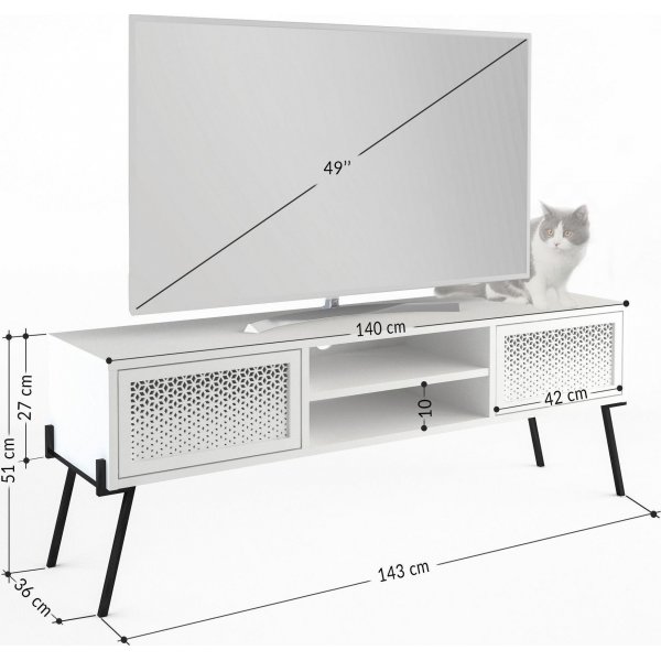 Naive mediebenk - Hvit