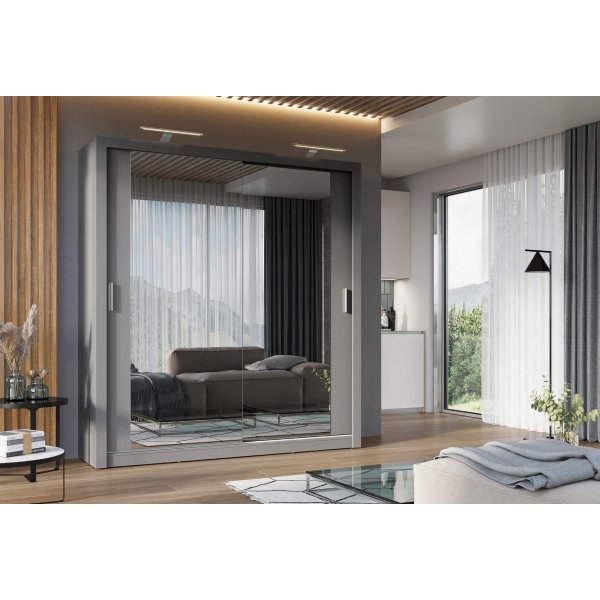 Einar garderobe 16 med LED-belysning - Gr�