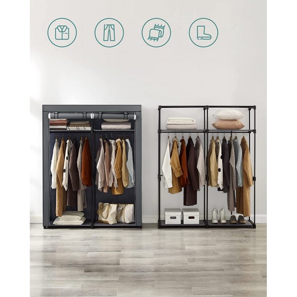 Joshua garderobe 140 x 174 cm - Grå Joshua garderobe 140 x 174 cm - Grå