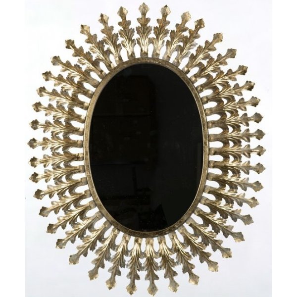Speil Jasmin Ovalt 70x85 cm - Old Gold