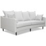 Gotland 3-seter buet sofa - Off-white lin