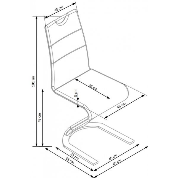 Stol Melvin - Hvit/krom Stol Melvin - Hvit/krom