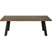Freddy salongbord, 130 cm - Brun eikefinér/svart metall Freddy salongbord, 130 cm - Brun eikefinér/svart metall