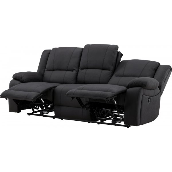 Singapore 3-seters hvilesofa - svart