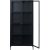 Toddy svart metallskap med glassdrer H190 cm