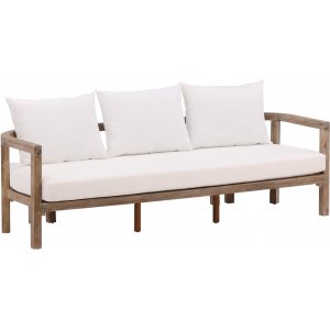 Erica 3-seters sofa - Hvit/brun