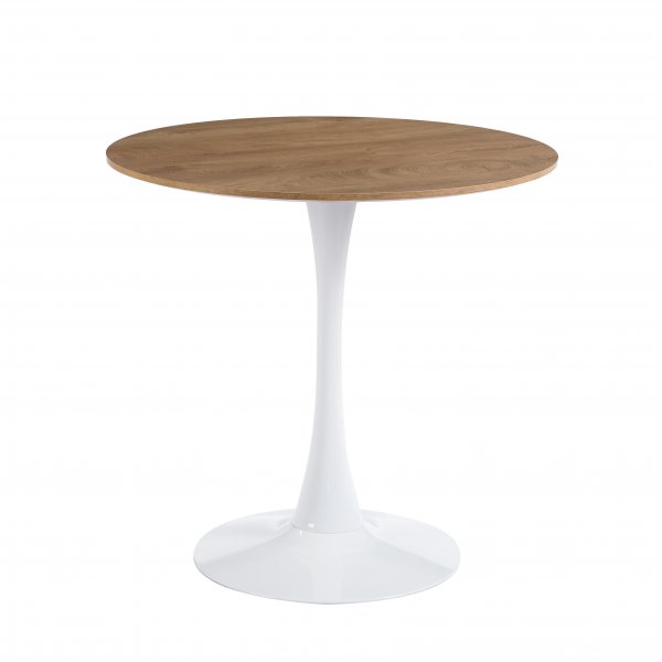 Spisebord eik/hvitt Ø80 cm - Astrid Spisebord eik/hvitt Ø80 cm - Astrid