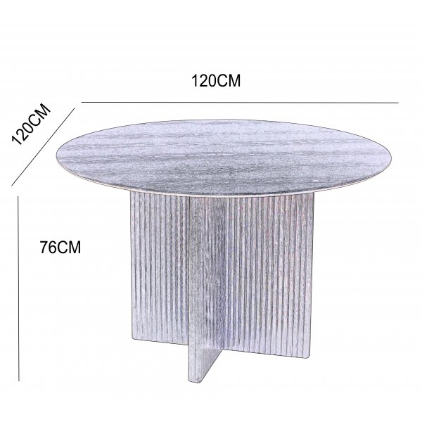 Crossby rundt spisebord Ø120 cm - Sortbeiset eik Crossby rundt spisebord Ø120 cm - Sortbeiset eik