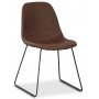 Atlantic spisegruppe: Lazio bord + 6 stk Atlantic Sled stoler brown PU
