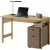 Lenny skrivebord 125 x 60 cm - Artisan eik/beige/trffel