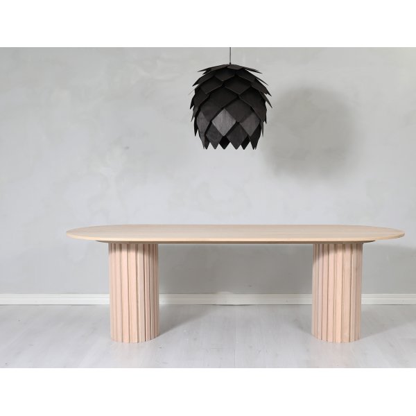 PiPi ovalt spisebord 240 cm - Whitewash