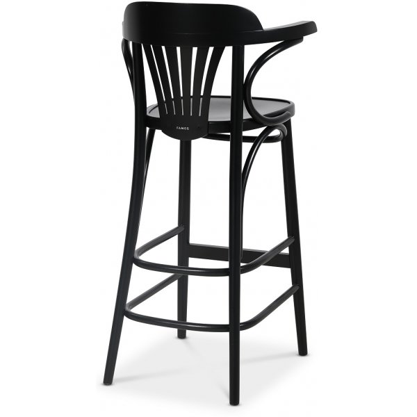 Bøyd tre barstol No 135 - Svart Bøyd tre barstol No 135 - Svart