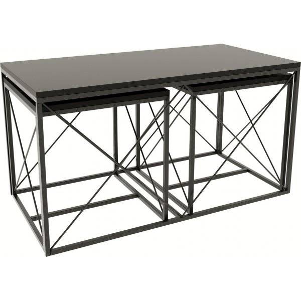 Ravina salongbord 45/100 x 45/50 cm - Antrasitt/svart Ravina salongbord 45/100 x 45/50 cm - Antrasitt/svart